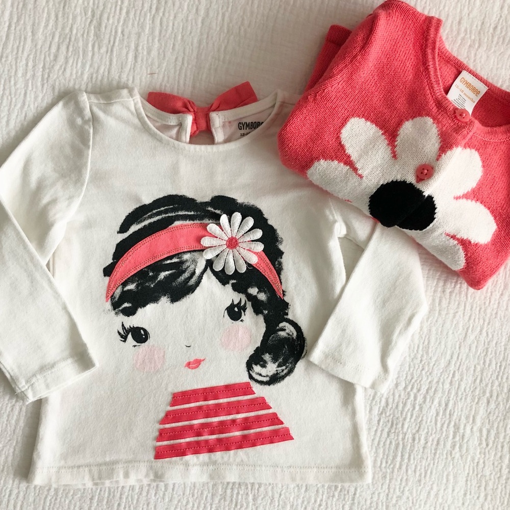 Gymboree long sleeve/cardi set